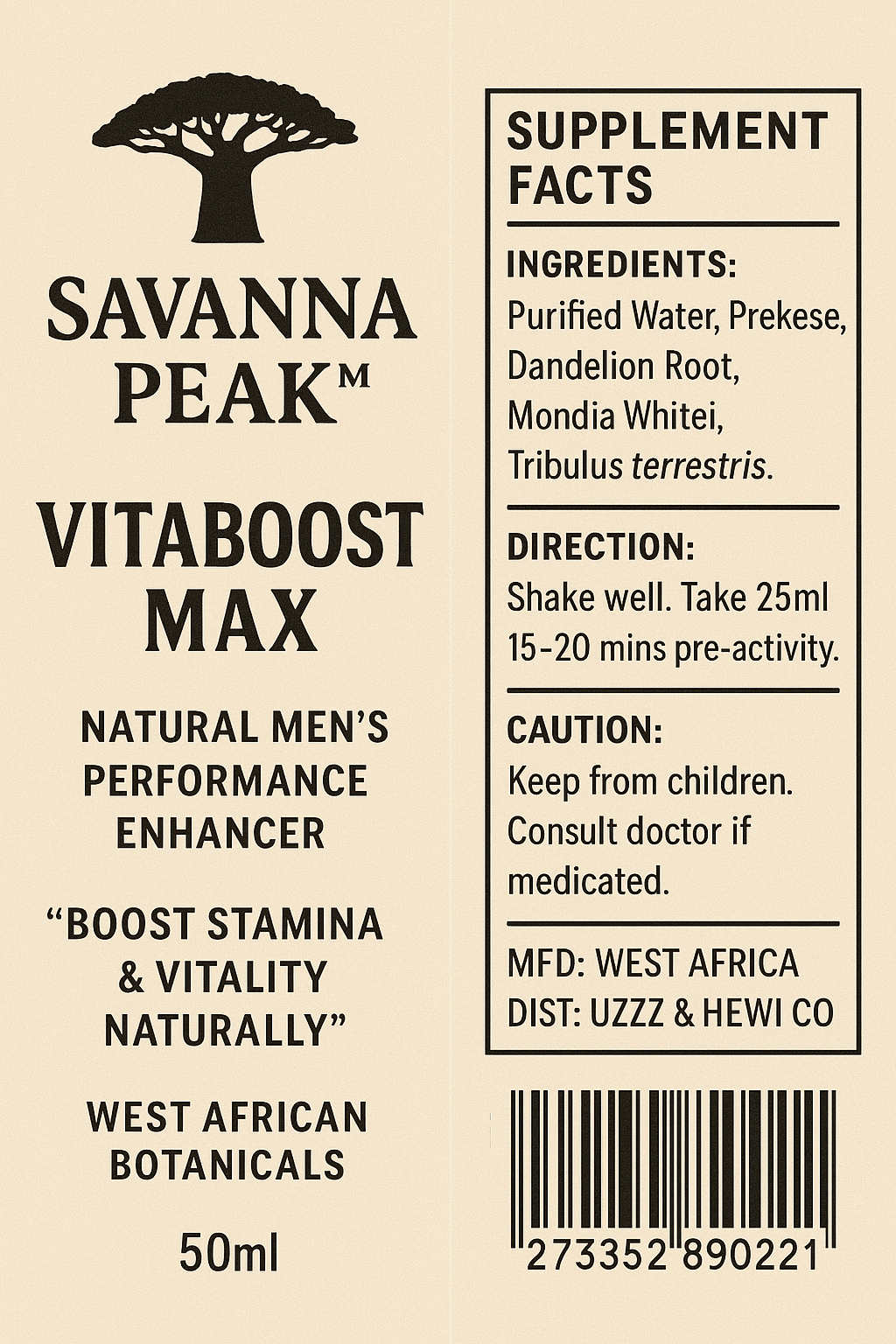 Savanna Peak VITABOOST MAX 50ML
